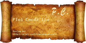 Plel Cecília névjegykártya